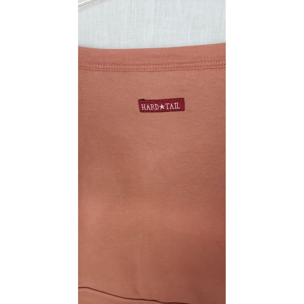 Hard Tail Forever Womens Long Sleeve Crop Top Dusty Rose Zip Front M Boho Earthy - Picture 5 of 8